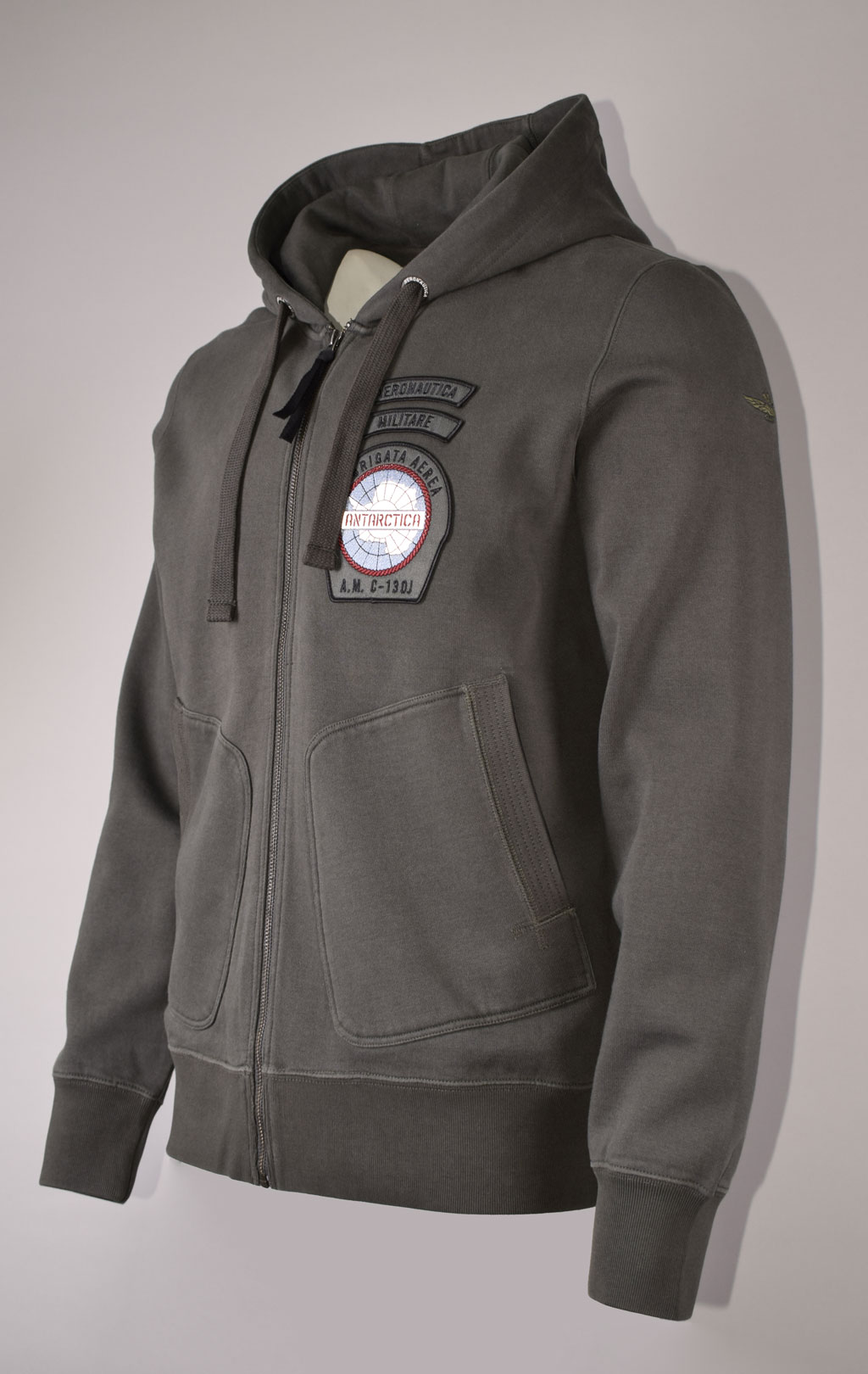 Толстовка с капюшоном AERONAUTICA MILITARE ANTARCTICA FW 23/24/IN dark green (FE 1818)