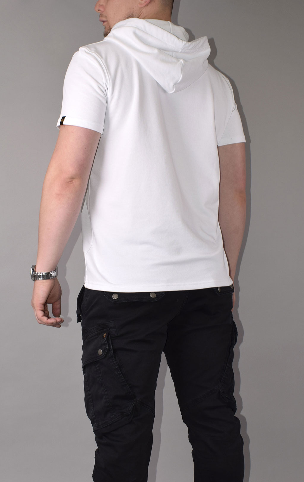 Футболка с капюшоном ALPHA INDUSTRIES BASIC T SMALL LOGO white 