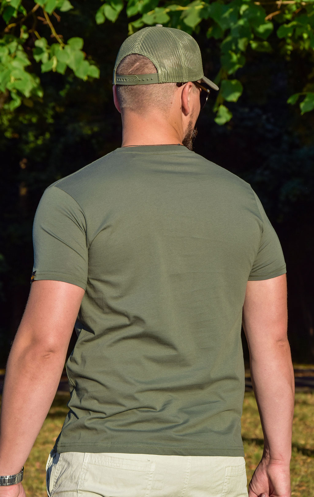 Футболка ALPHA INDUSTRIES BASIC T dark olive 