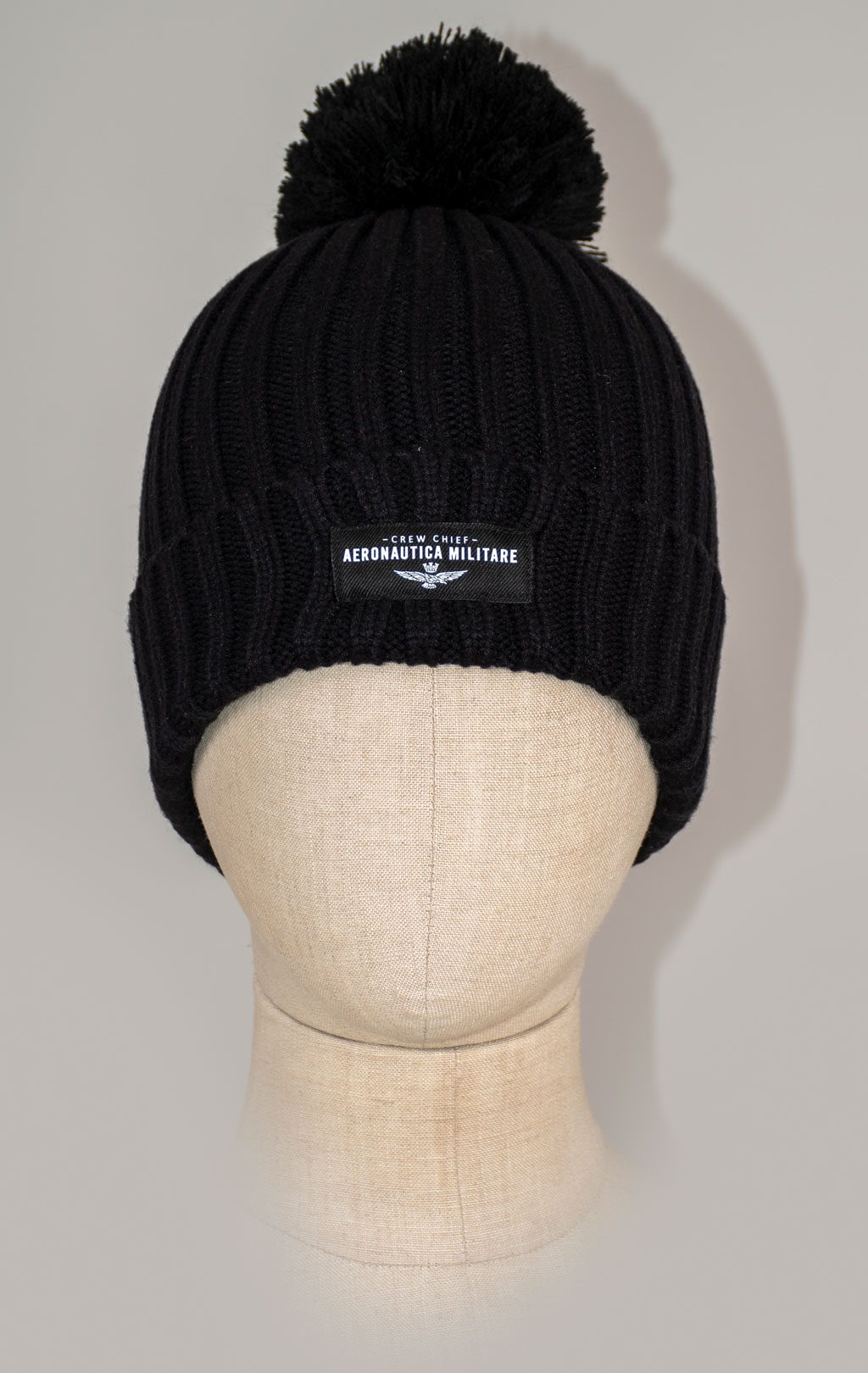 Шапка вязаная AERONAUTICA MILITARE FW 25/26/CN jet black (CU 0061) 