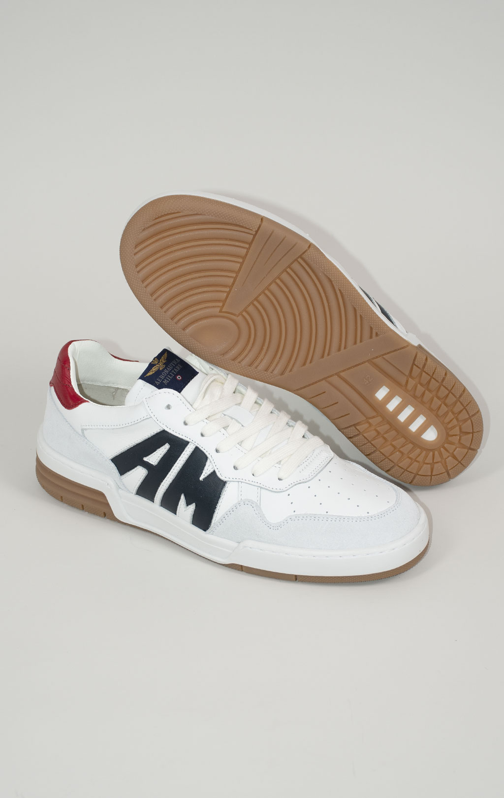 Сникеры AERONAUTICA MILITARE SS 25 m/PT off white/tango red/blue navy (SC 300) 