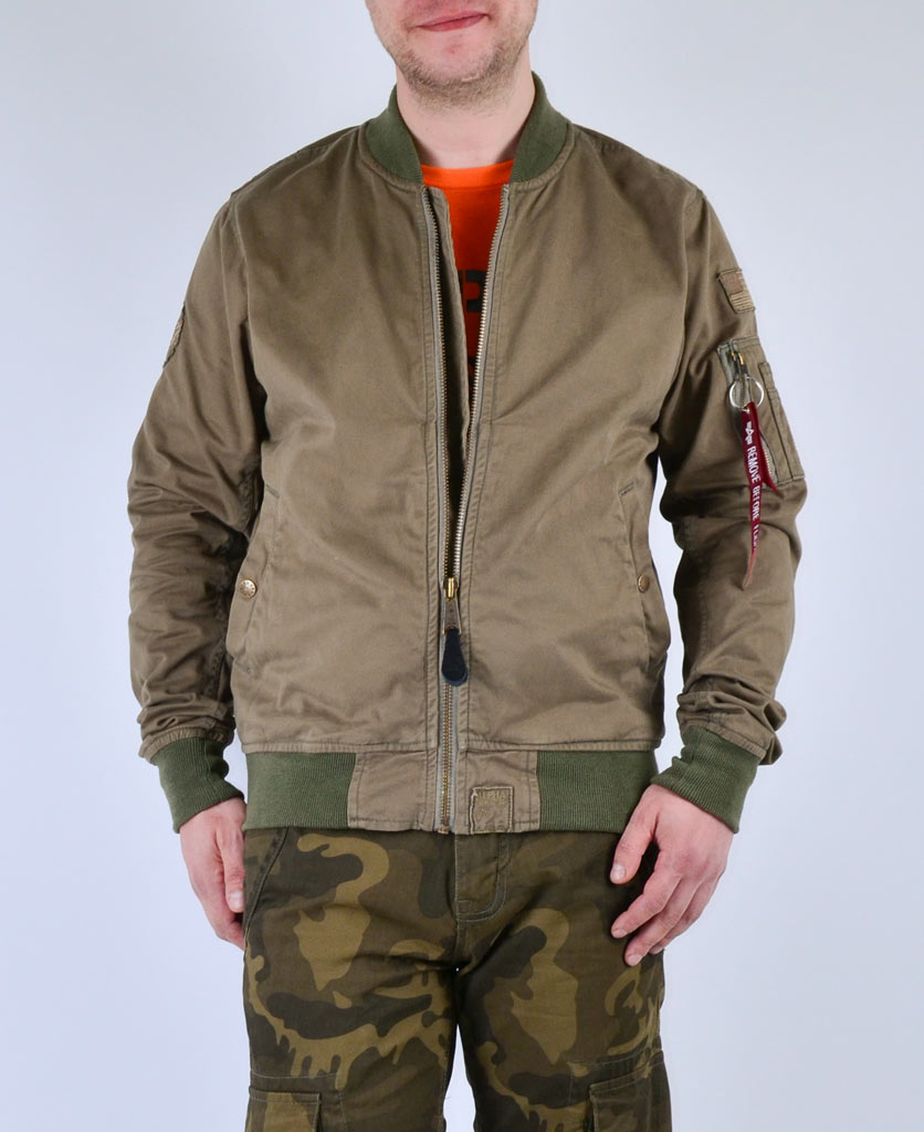 Ветровка-бомбер ALPHA INDUSTRIES GROUND CREW II MA-1 olive 