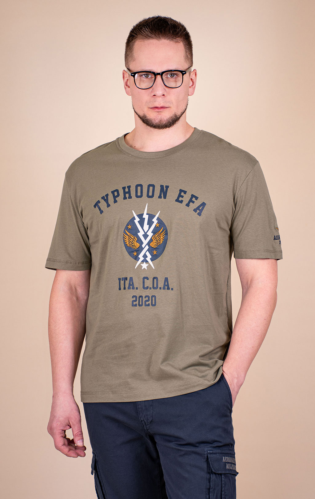 Футболка AERONAUTICA MILITARE SS 26/BD lichen green (TS 2529) 