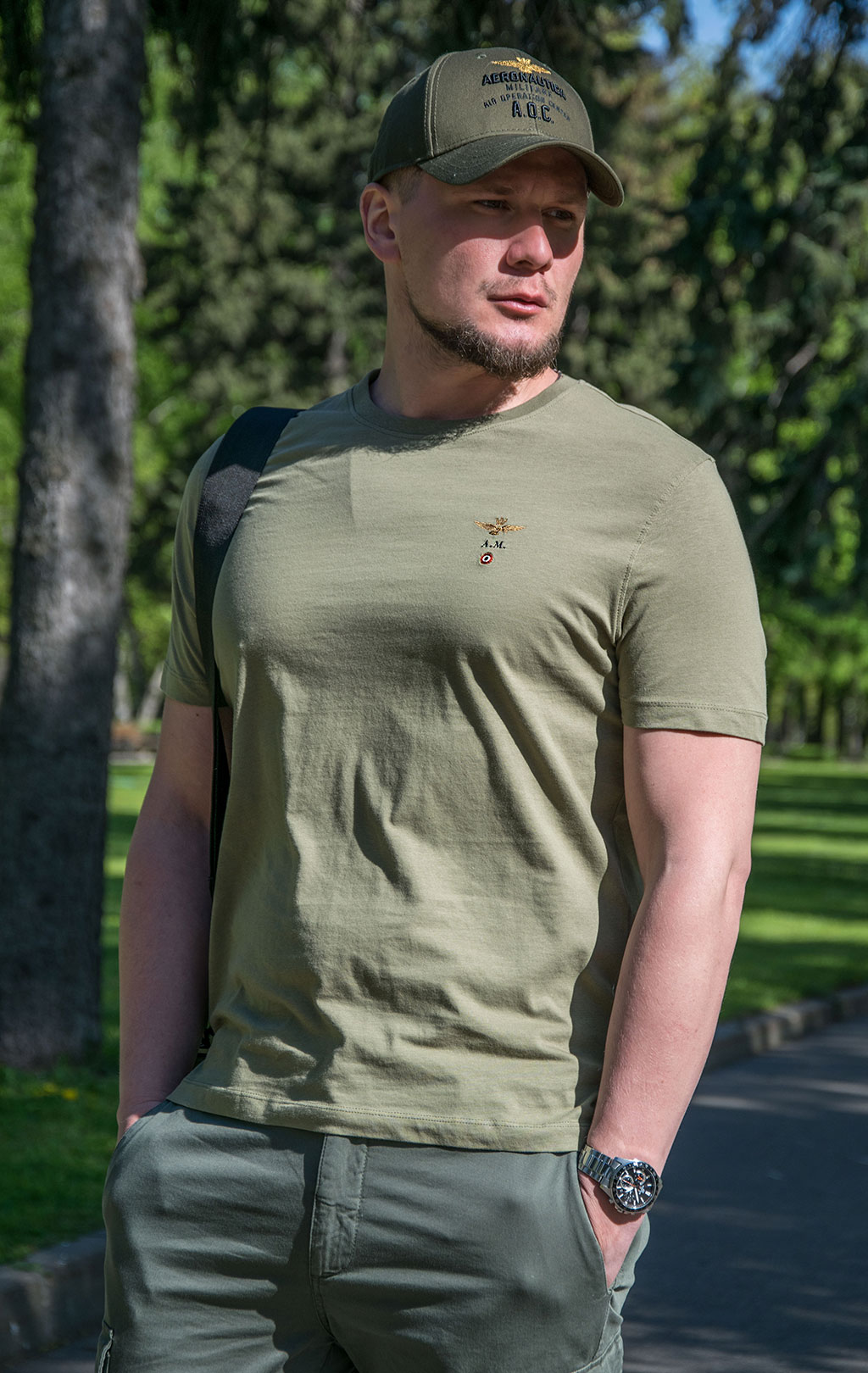 Футболка AERONAUTICA MILITARE big size SS 22/BD green (TS 1580) 