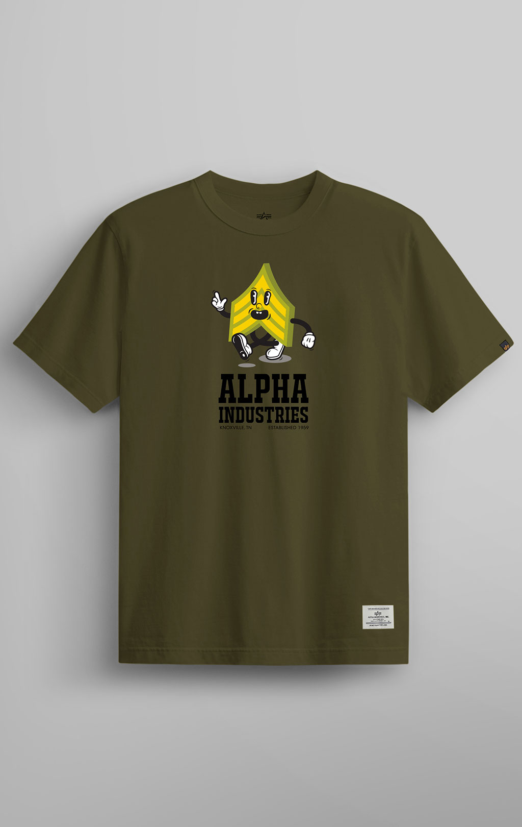 Футболка ALPHA INDUSTRIES ALPHA BADGE TEE SS 24 olive 