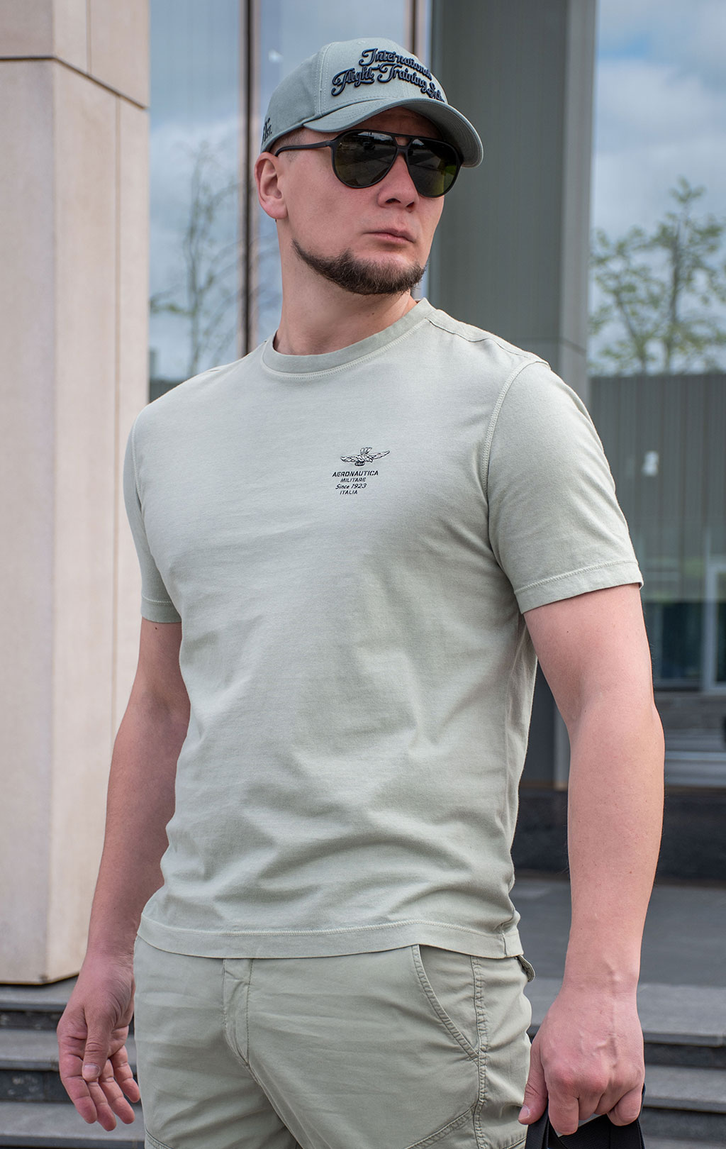 Футболка AERONAUTICA MILITARE SS 24/IN sage green (TS 2205) 