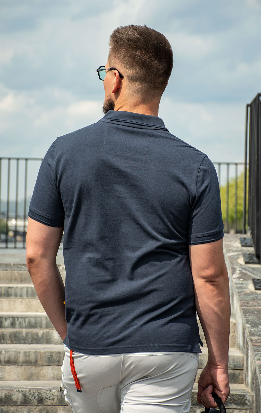 Футболка-поло PARAJUMPERS SPACE POLO SS 25 m blue navy 