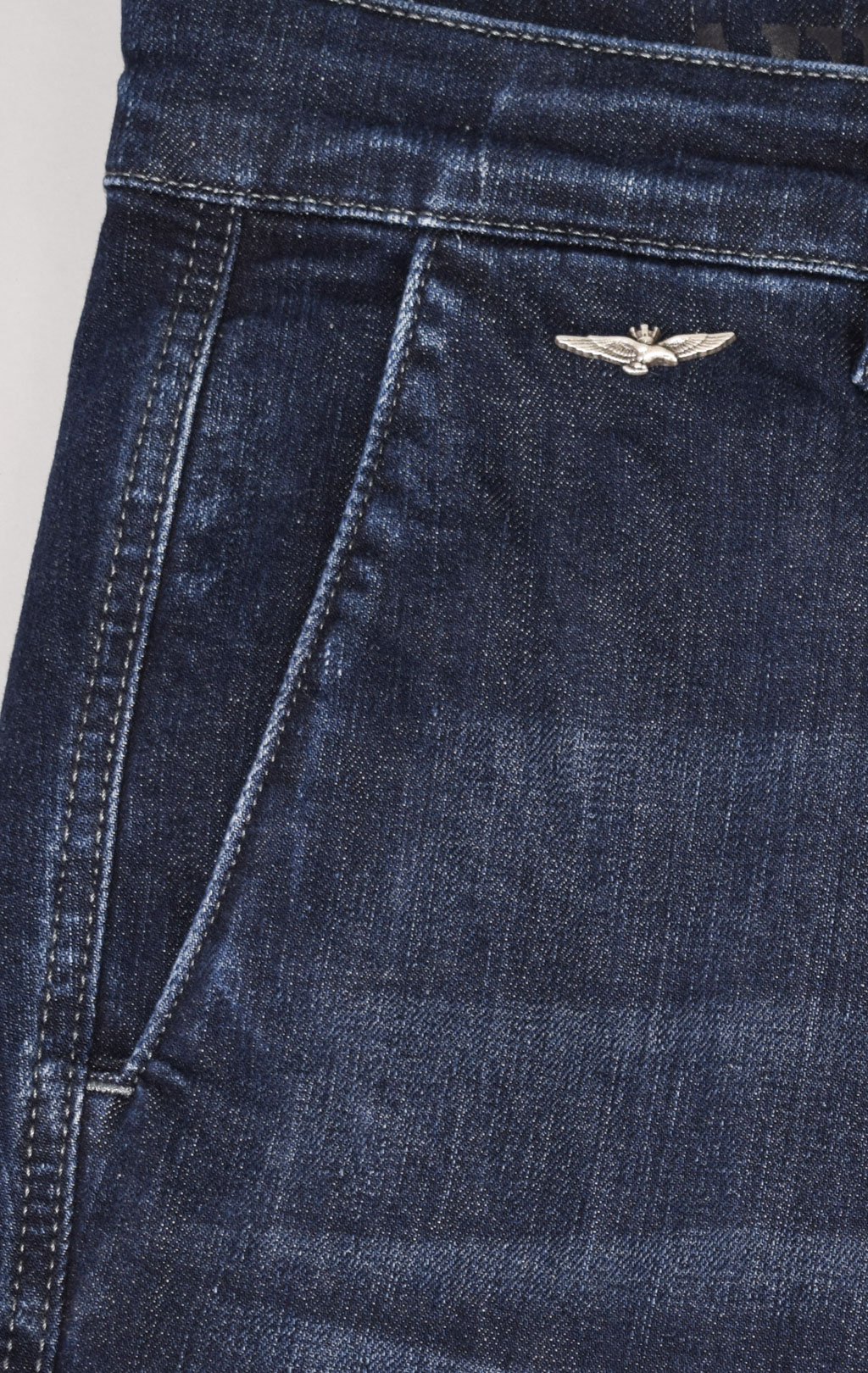 Брюки-карго AERONAUTICA MILITARE big size плотные FW 21/22/TN lavaggio medio scuro (PA 1458)