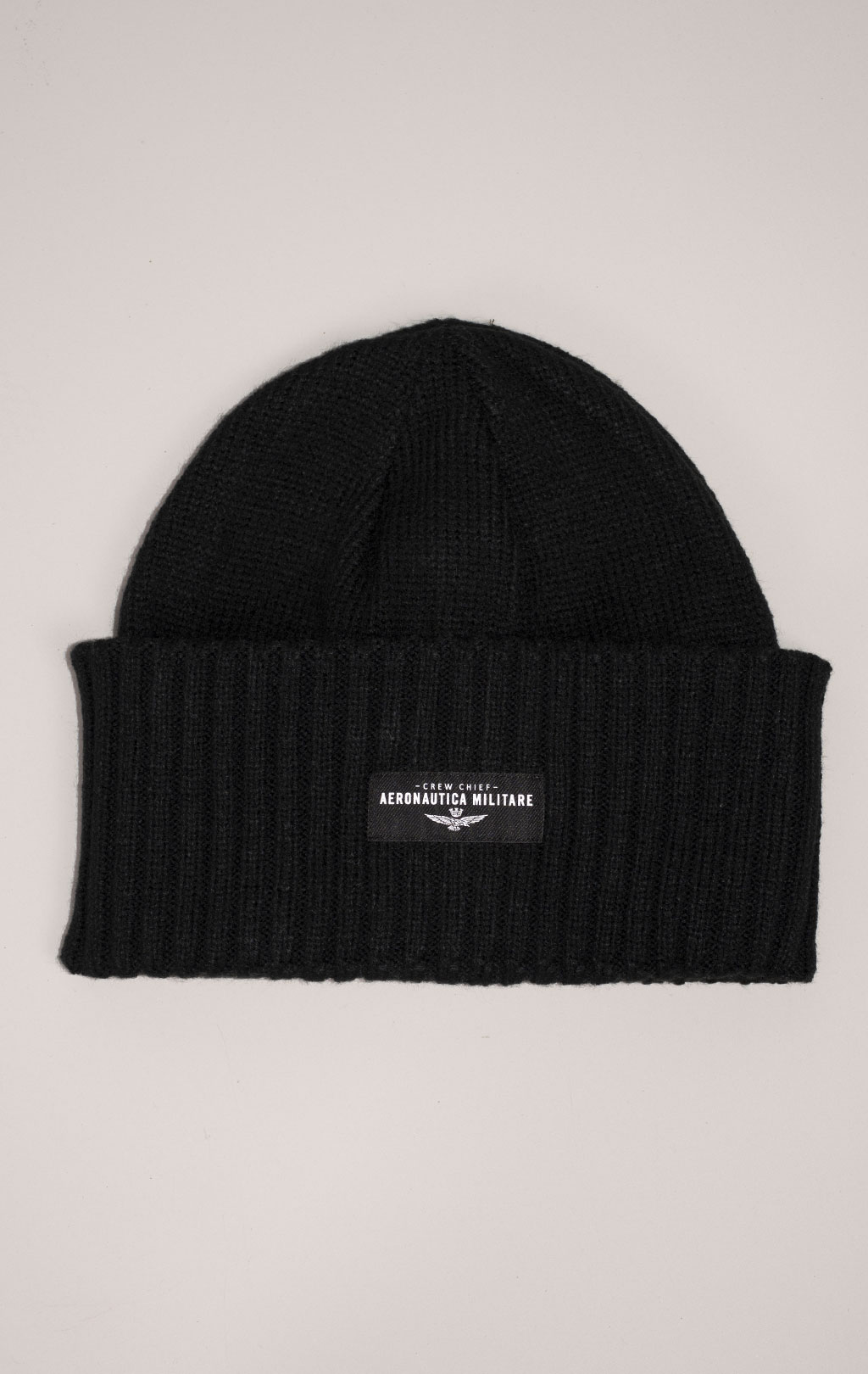 Шапка вязаная AERONAUTICA MILITARE FW 24/25/CN jet black (CU 059) 