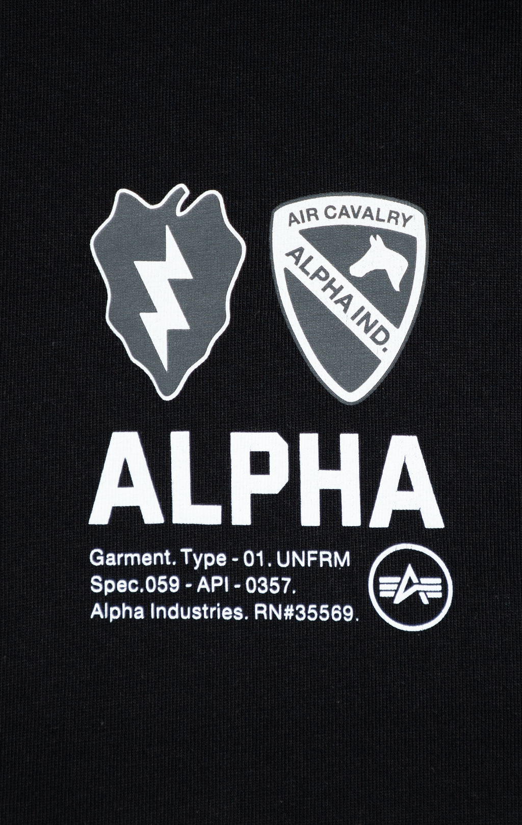 Футболка ALPHA INDUSTRIES UNFRM AIR CAVALRY TEE SS 25 m black 