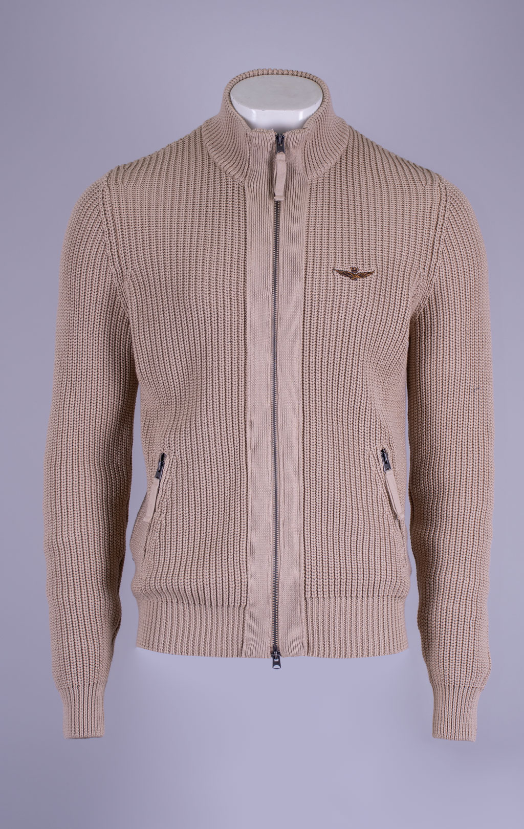 Свитер на молнии AERONAUTICA MILITARE FW 26/27/BG hazelnut (MA 1664) 