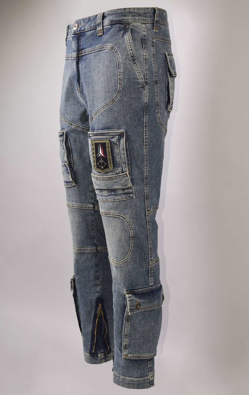 Джинсы-карго AERONAUTICA MILITARE ANTI-G плотные FW 23/24/AL denim wash (PA 939) 