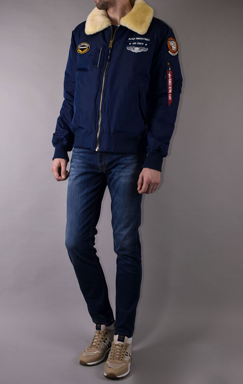 Куртка-пилот ALPHA INDUSTRIES INJECTOR-III AIR FORCE new navy 