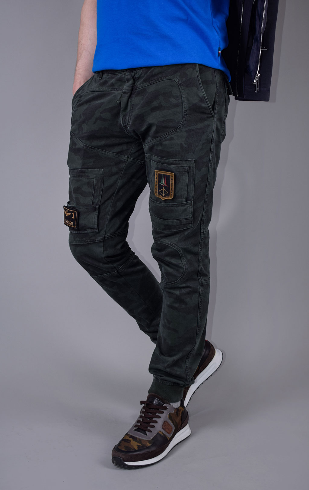 Брюки-карго AERONAUTICA MILITARE SS 20/AL camouflage AM23 (PF 743) 