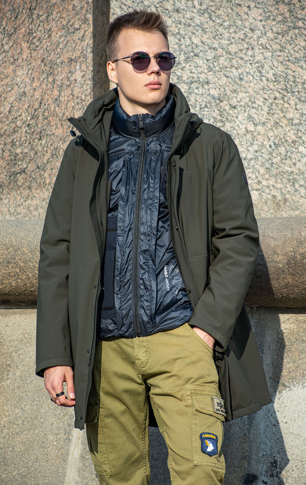 Парка PEOPLE OF SHIBUYA SUGOI FW 19/20 army olive 