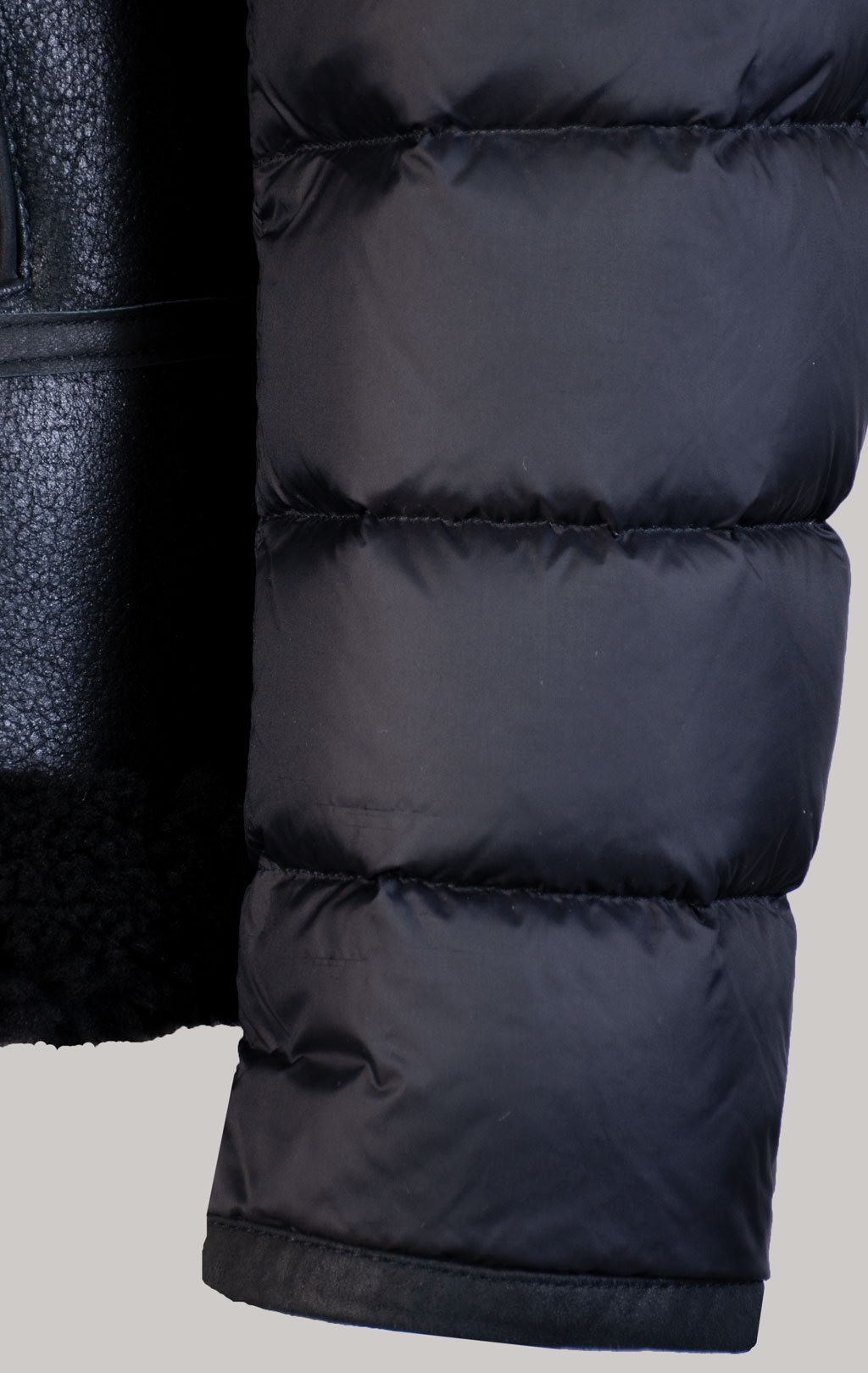 Куртка-пилот пуховая BLAUER FENNER кожа FW 25/26 black (L01333) 