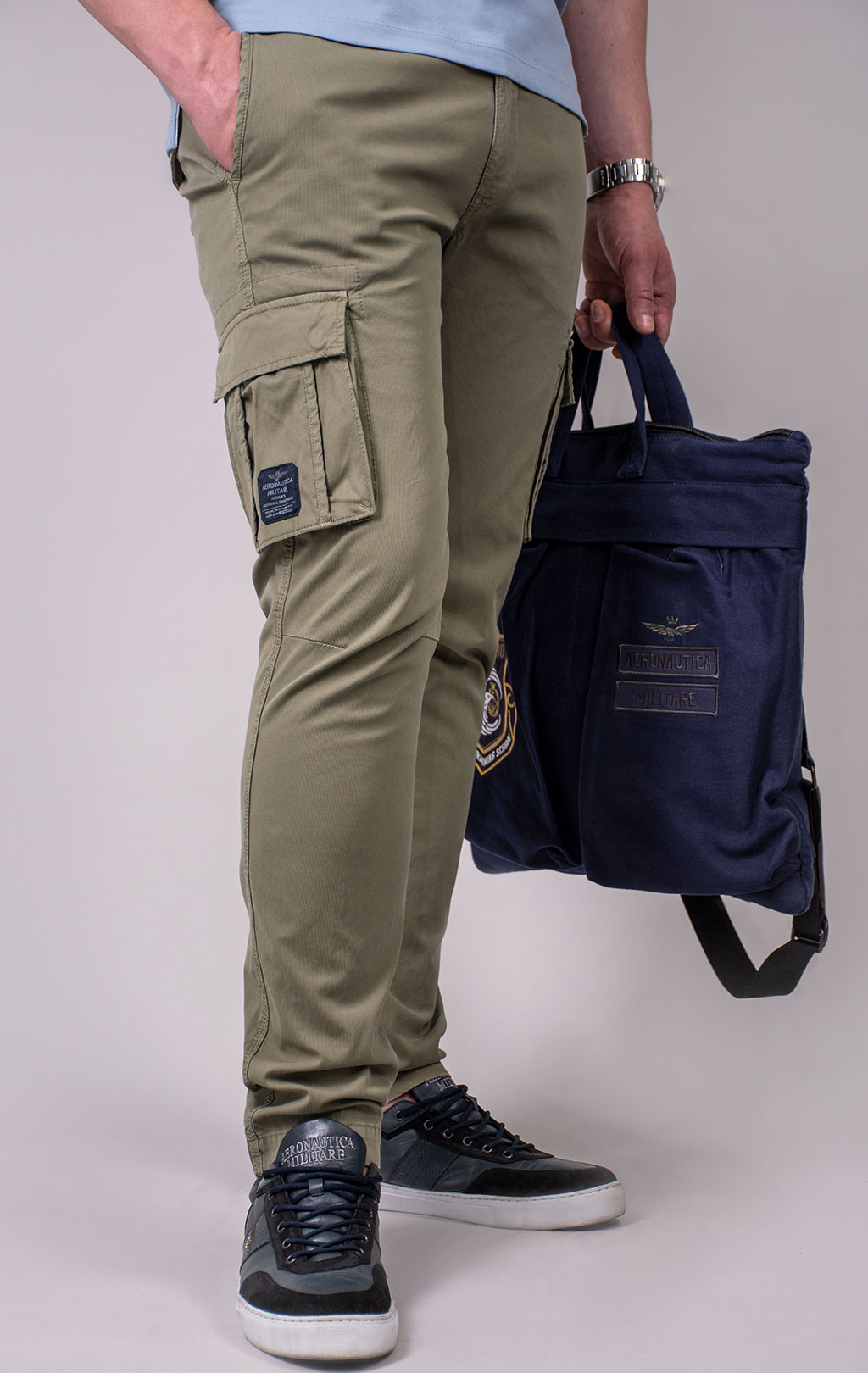 Брюки-карго AERONAUTICA MILITARE SS 24 m/AL green (PA 1329) 
