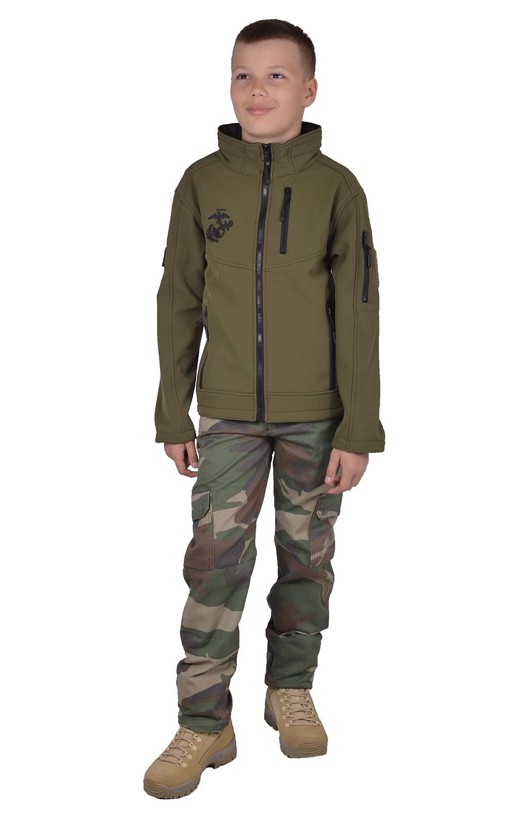 Детская куртка TROOPER Soft Shell olive 