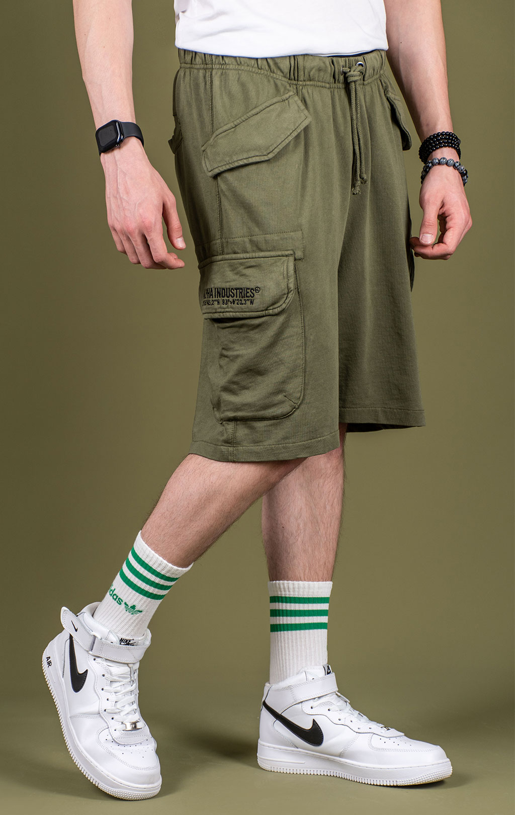 Шорты трикотажные ALPHA INDUSTRIES TERRY DYED SHORT SS 25 m olive 