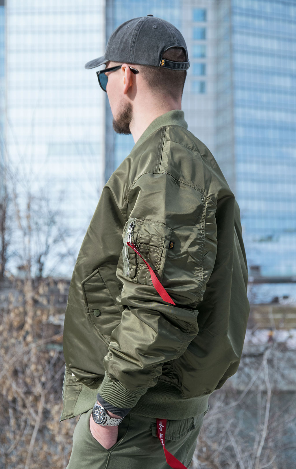 Ветровка ALPHA INDUSTRIES GEN-II FLIGHT JACKET L-2B SS 23 m OG-107 green 