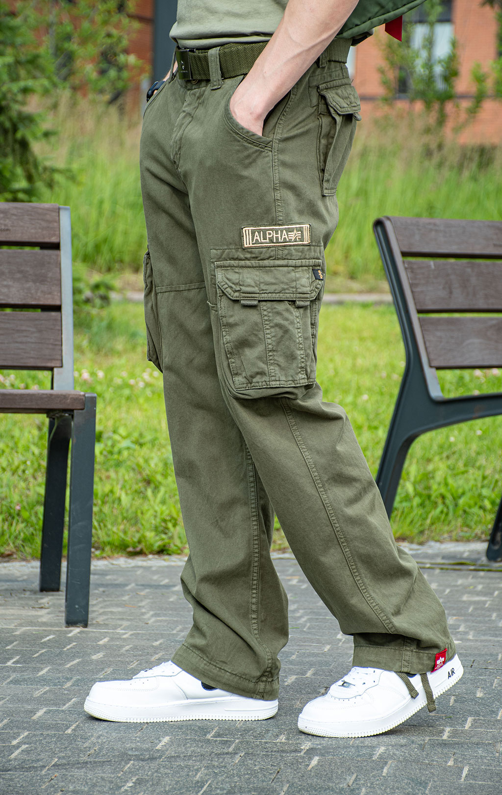 Брюки-карго ALPHA INDUSTRIES JET PANT dark olive (#101212) 