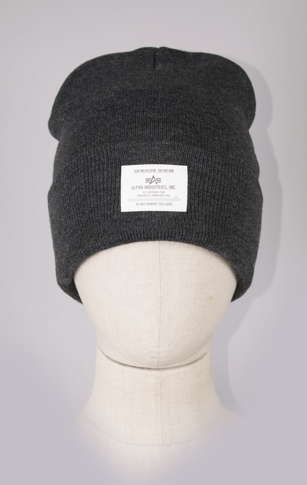 Шапка ALPHA INDUSTRIES ESSENTIAL BEANIE FW 23/24 dark charcoal heather 