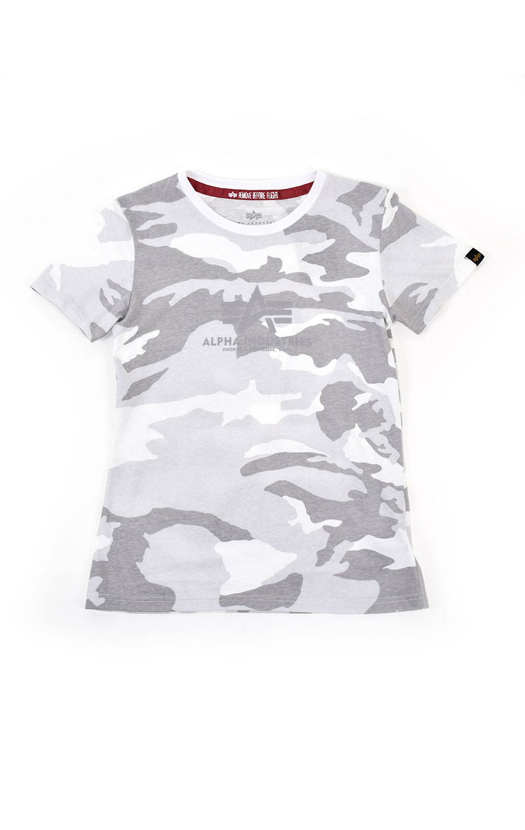 Женская футболка ALPHA INDUSTRIES NEW CAMO BASIC T white camo 