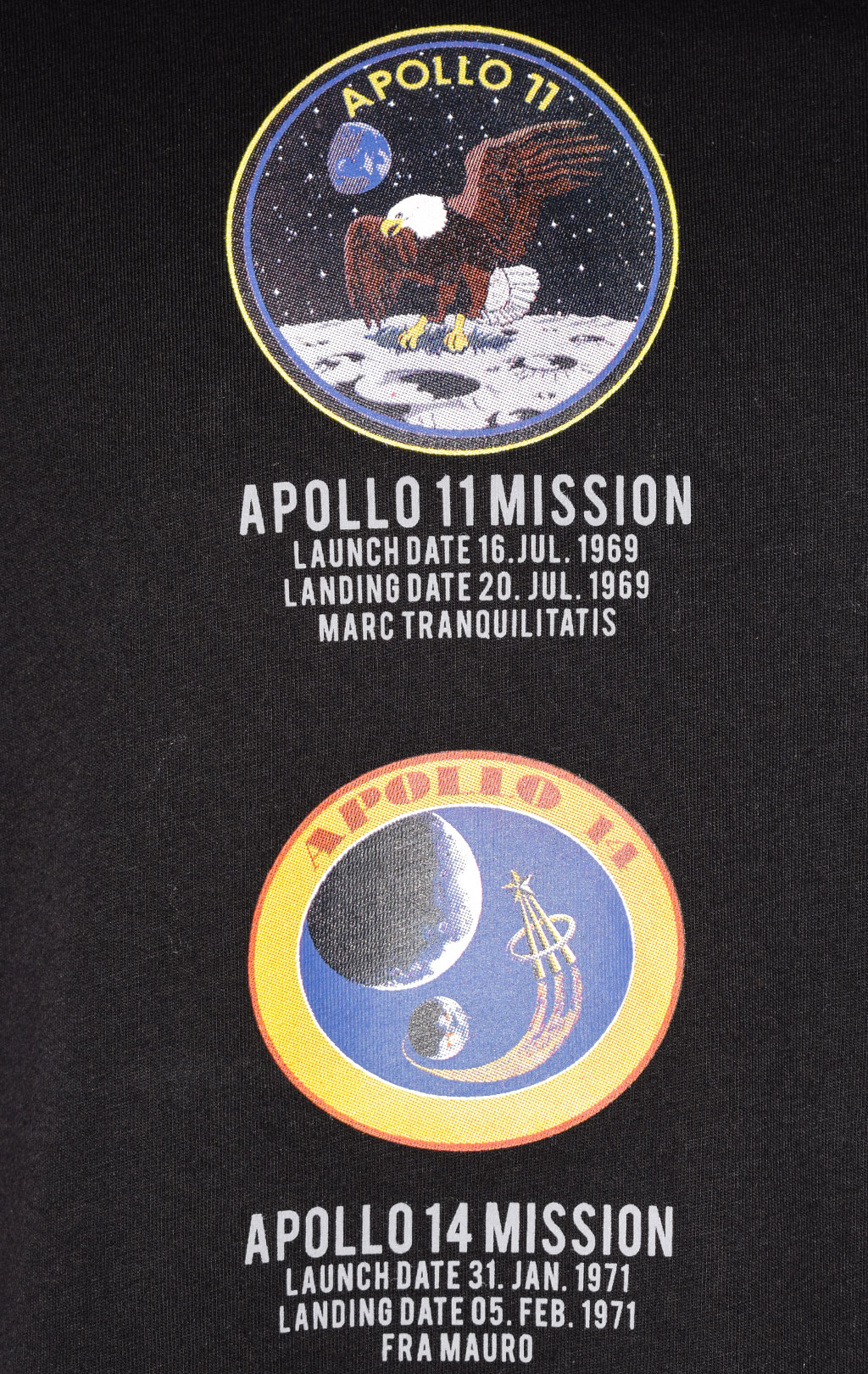 Футболка ALPHA INDUSTRIES NASA APOLLO MISSION T black 