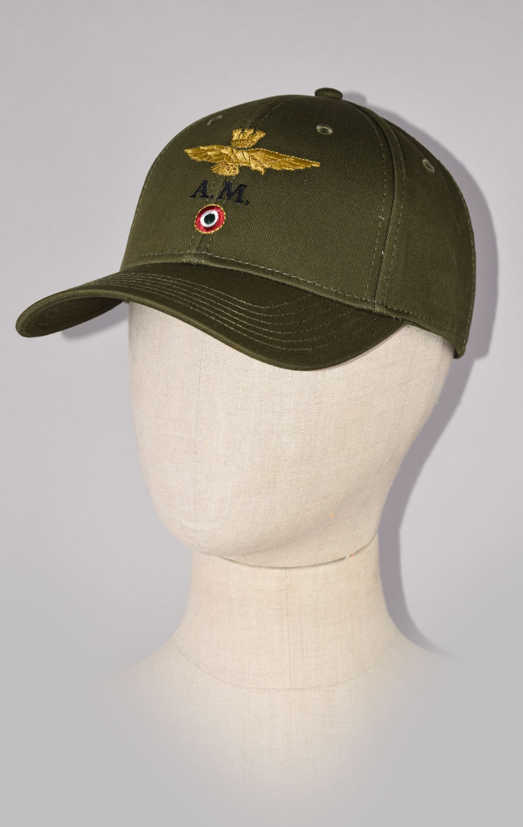 Бейсболка AERONAUTICA MILITARE SS 22/CN verde militare (HA 1100)