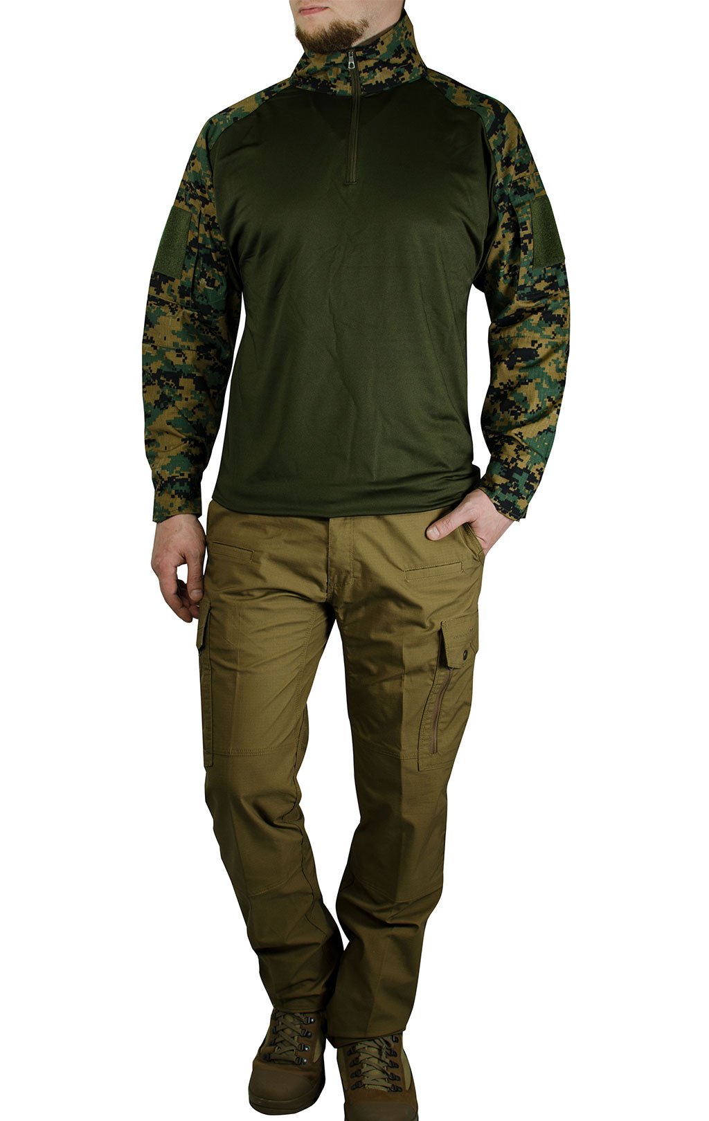 Рубашка Combat Shirt Mil-Tec WARRIOR digital woodland 