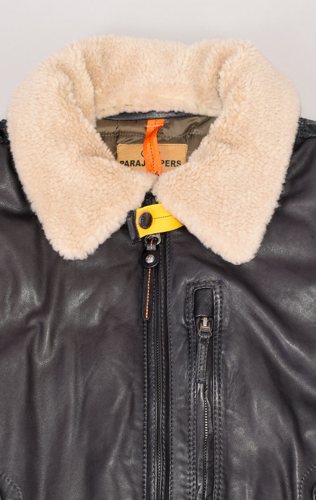 Куртка-пилот PARAJUMPERS JOSH LEATHER кожа FW 21/22 phantom 