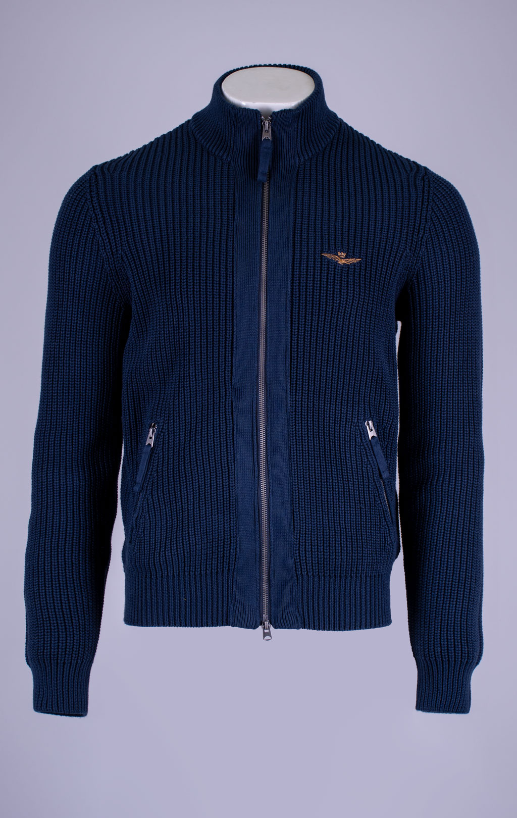 Свитер на молнии AERONAUTICA MILITARE FW 26/27/BG blue navy (MA 1664) 