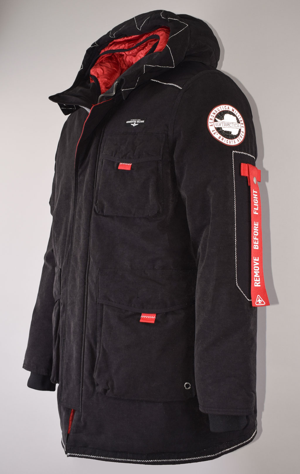 Куртка-парка AERONAUTICA MILITARE ANTARCTICA FW 23/24 m/CN jet black (AB 2110) 