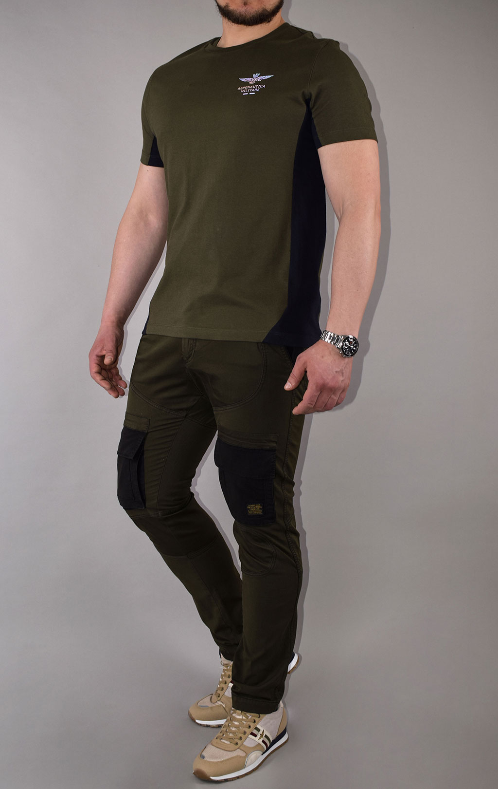 Футболка AERONAUTICA MILITARE SS 21/TR verde scuro (TS 1847) 