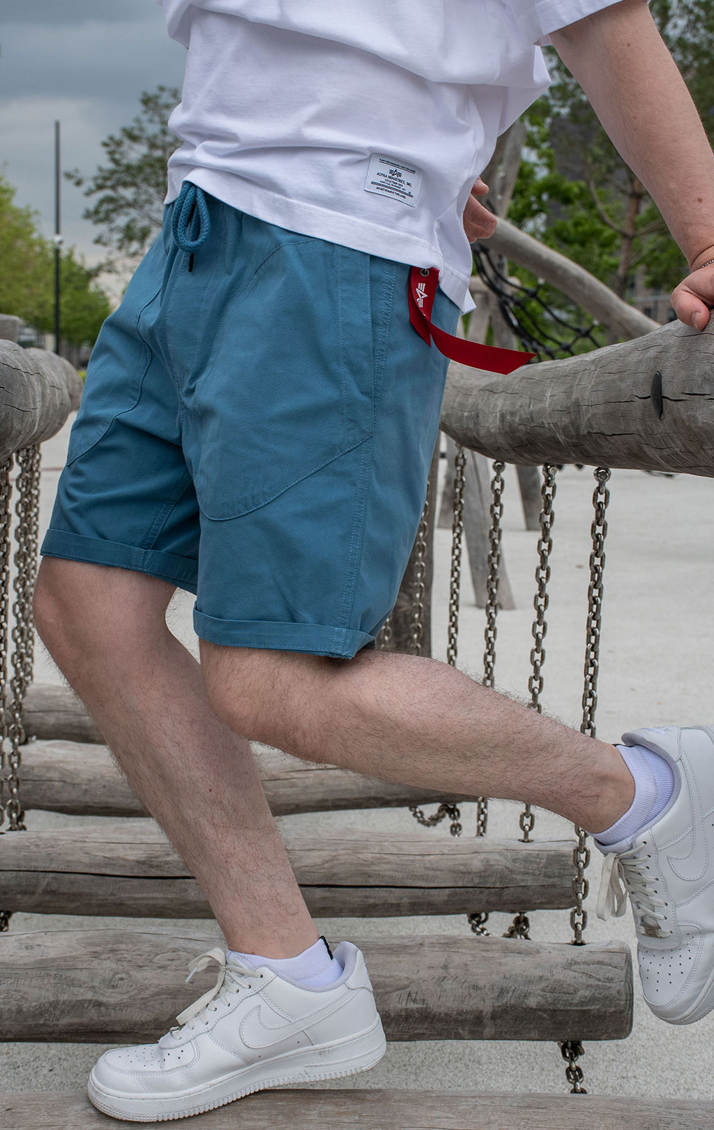 Шорты ALPHA INDUSTRIES DECK SHORT SS 24 m copen blue 