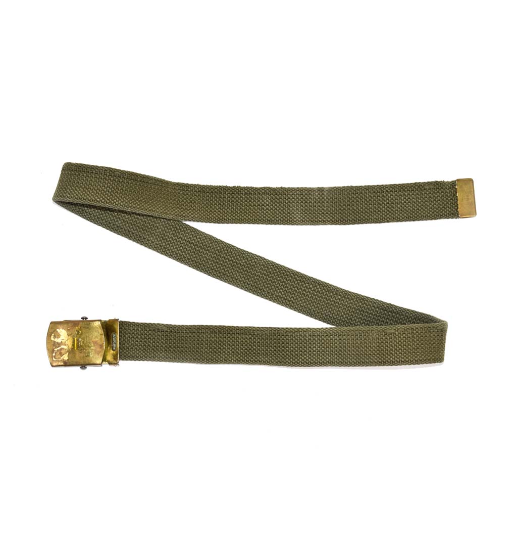 Ремень брючный брезент gold buckle olive б/у Голландия