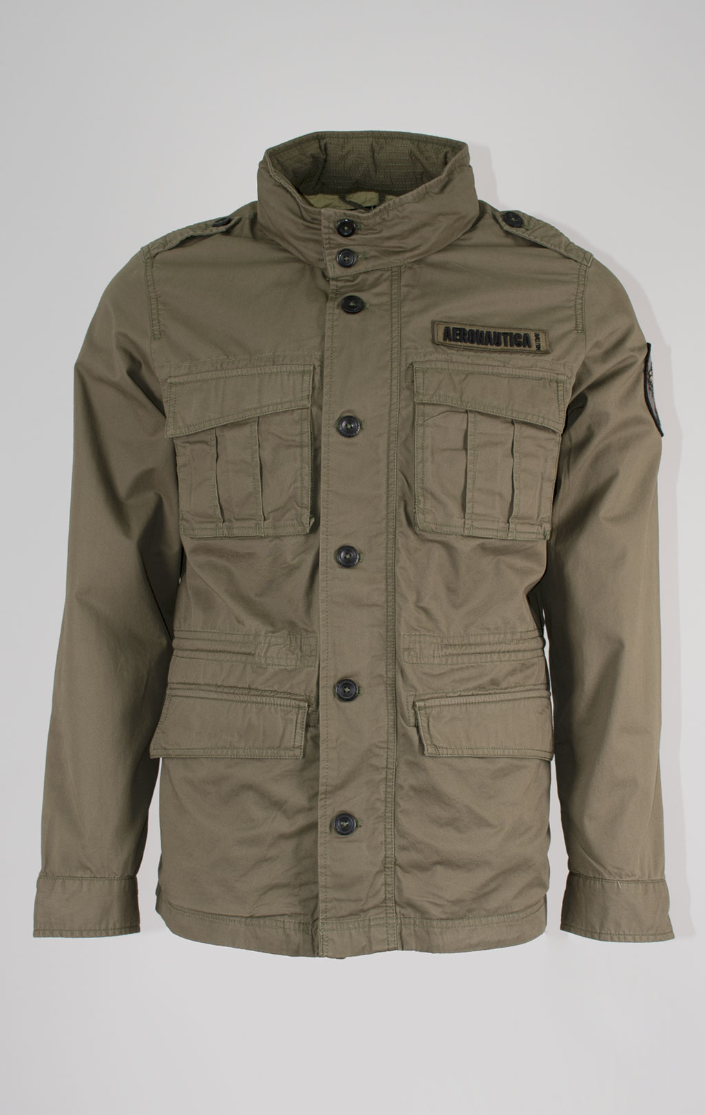 Ветровка AERONAUTICA MILITARE big size M-65 SS 25 m/IN military olive (AB 2212) 
