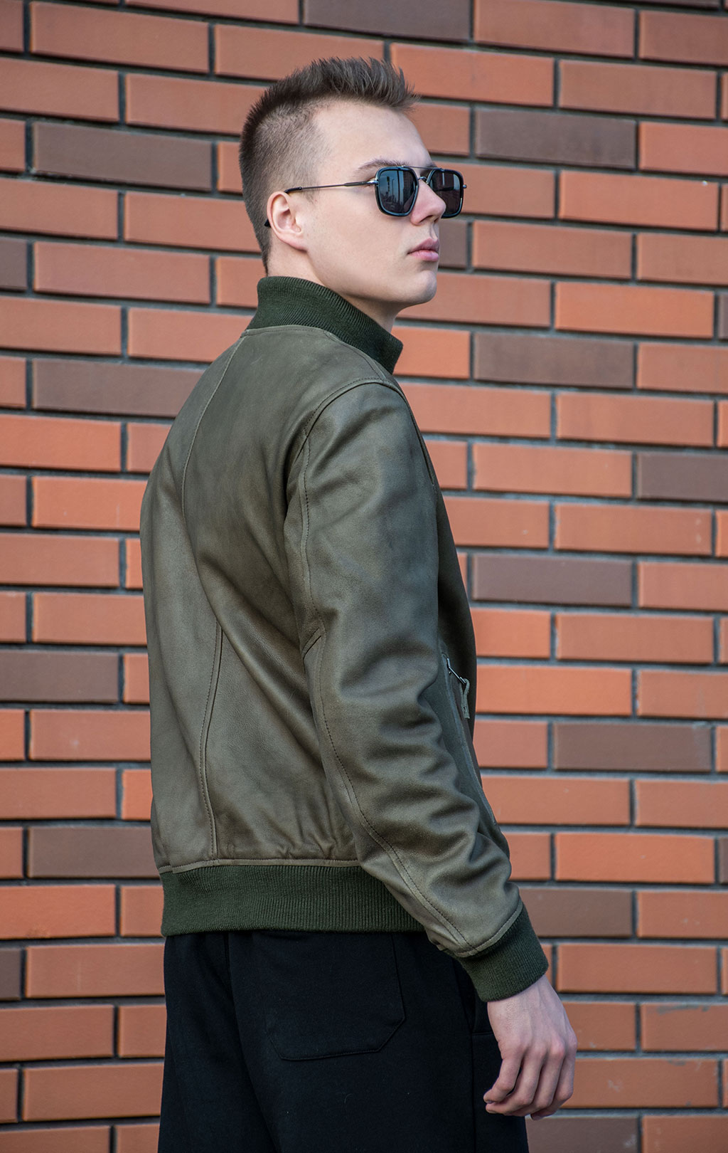 Куртка BLAUER BALDWIN кожа FW 24/25 verde pigna (LO1394) 