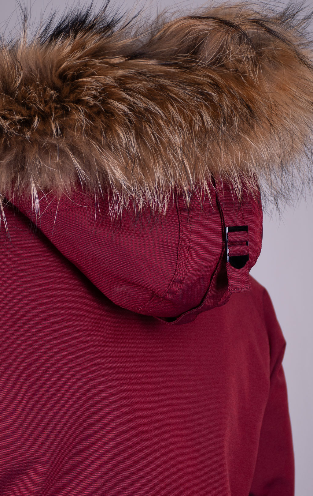 Женская аляска ALPHA INDUSTRIES EXPLORER натур. мех burgundy 