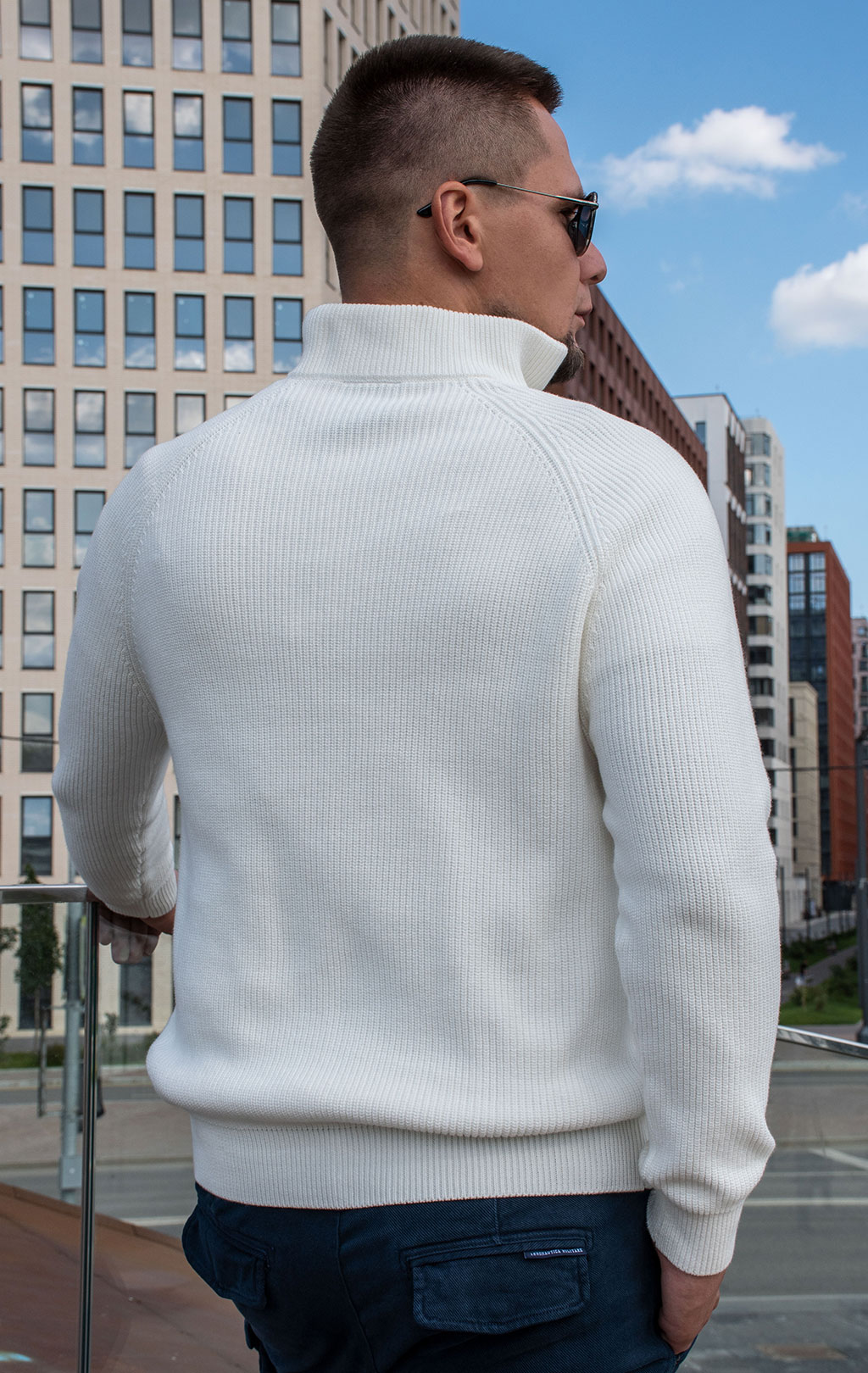 Свитер AERONAUTICA MILITARE FW 24/25/MN off white (MA 1509) 