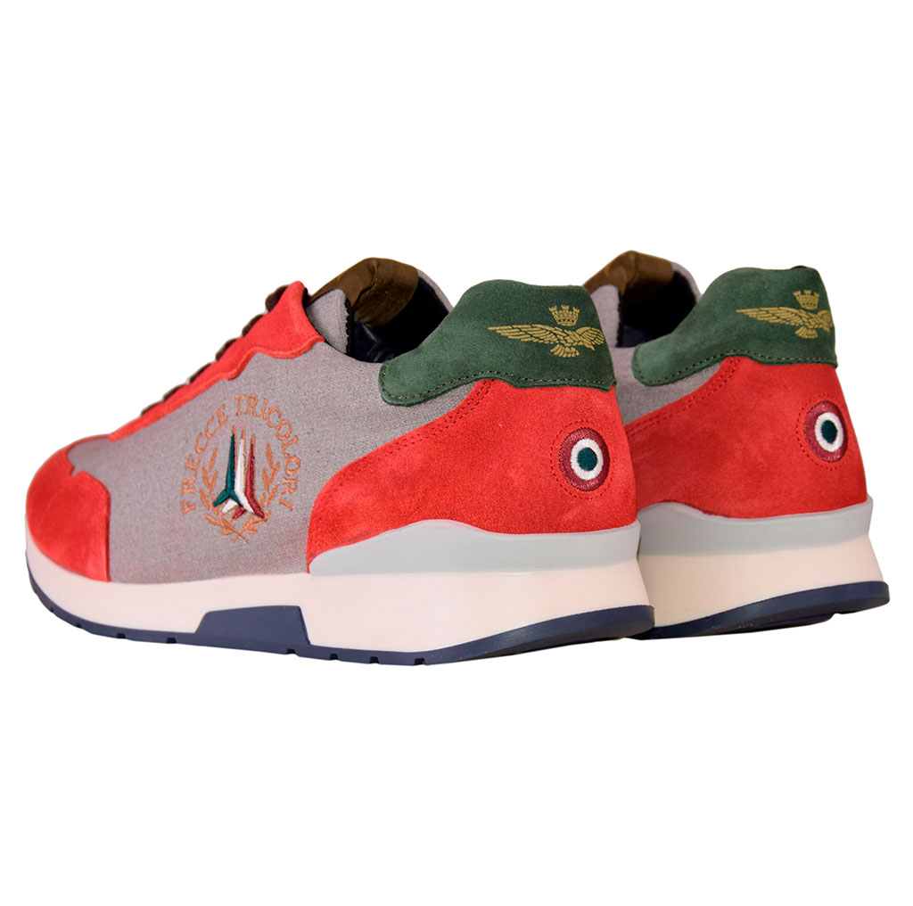 Кроссовки AERONAUTICA MILITARE SS19 taupe/rosso scuro/olive (SC 154) 