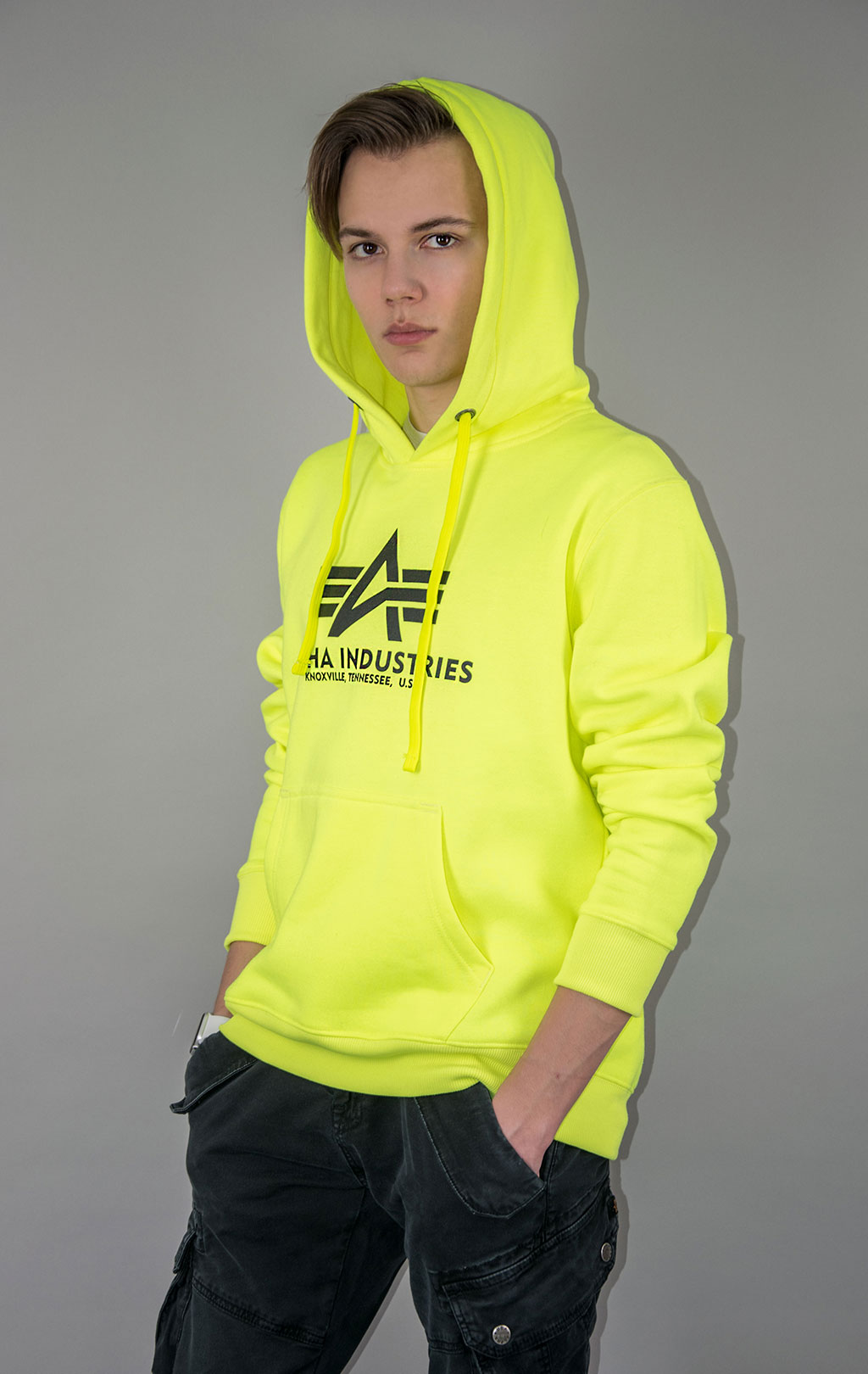 Толстовка ALPHA INDUSTRIES BASIC HOODY NEON neon/yellow 