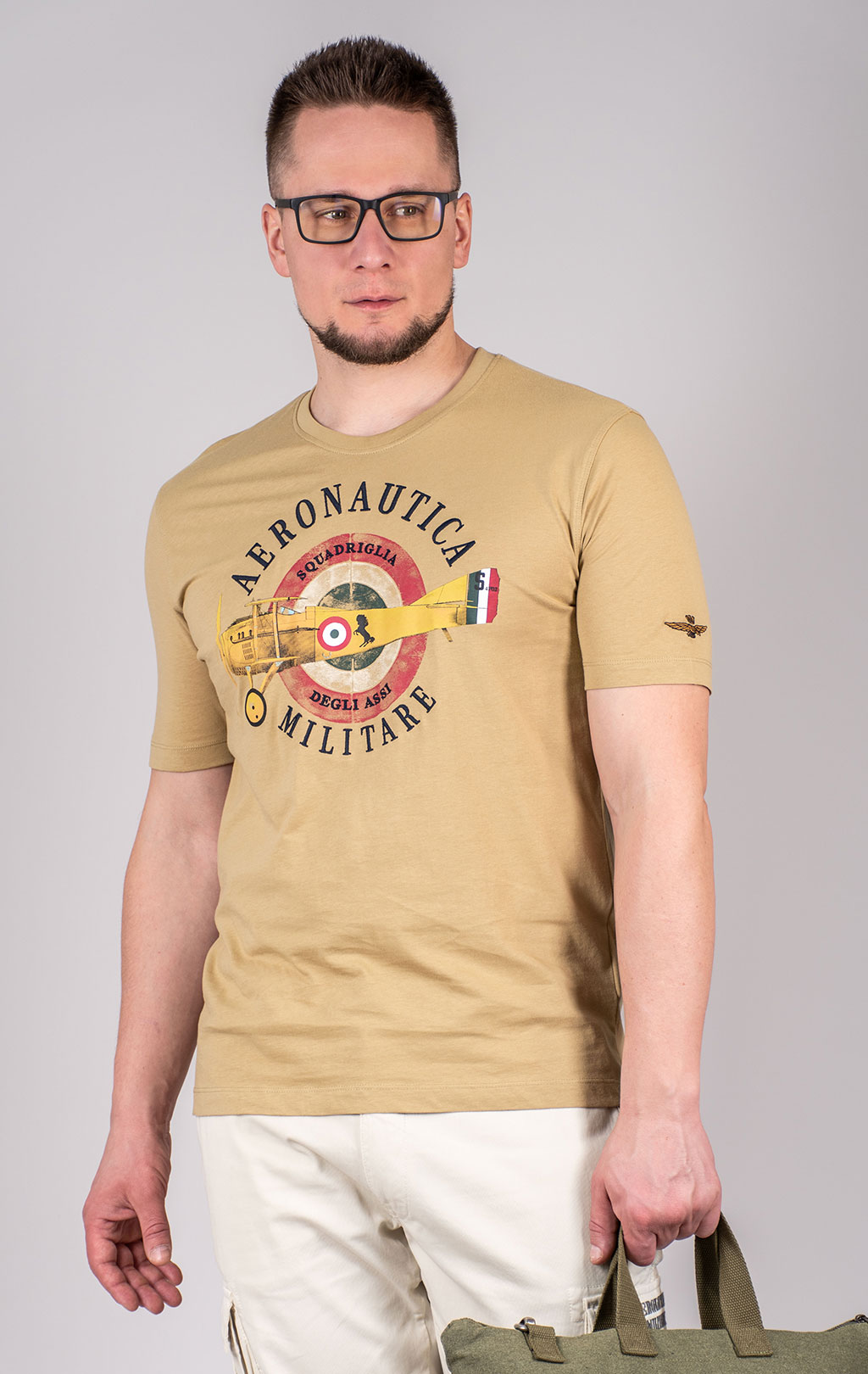 Футболка AERONAUTICA MILITARE SS 25 m/BD antelope beige (TS 2414) 