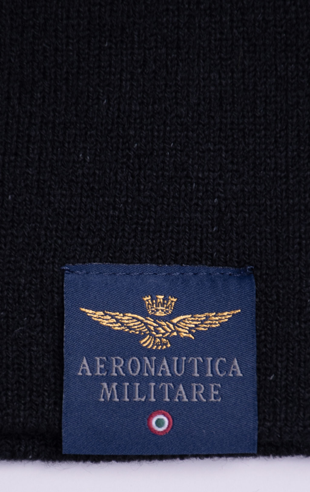 Шапка вязаная AERONAUTICA MILITARE FW 26/27/CN jet black (CU 0092) 