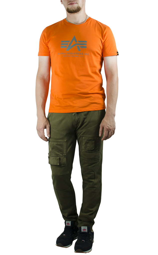 Футболка ALPHA INDUSTRIES BASIC T orange 