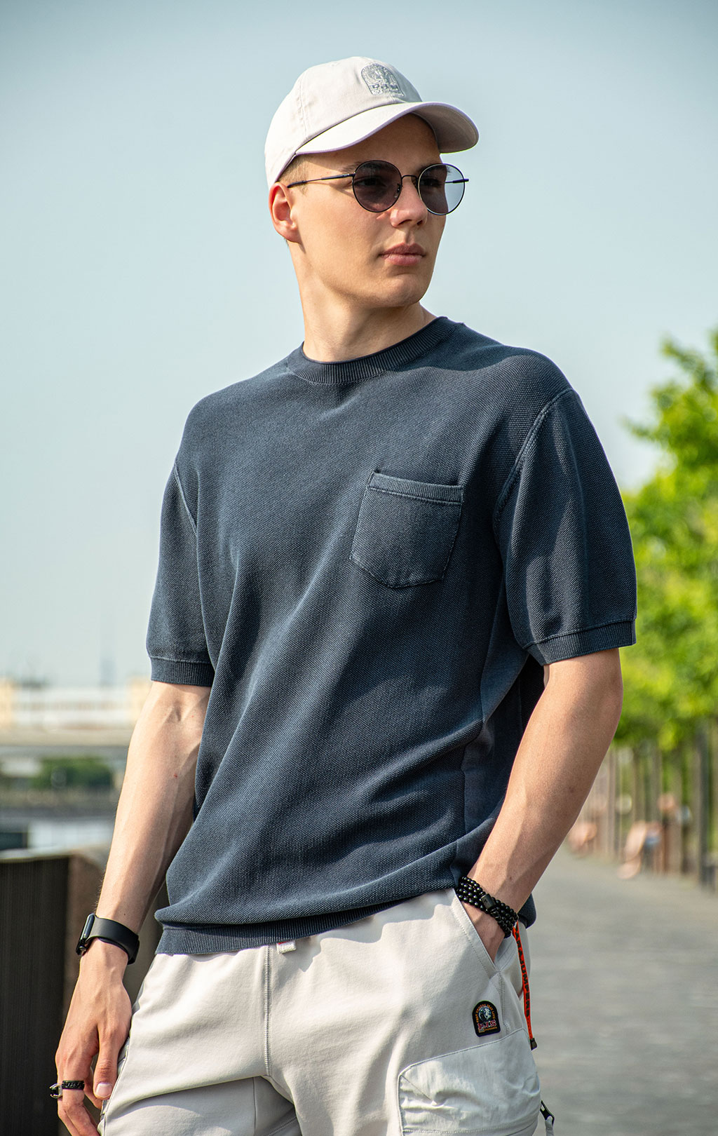 Футболка вязаная PARAJUMPERS CYRIL SS 25 m blue navy 