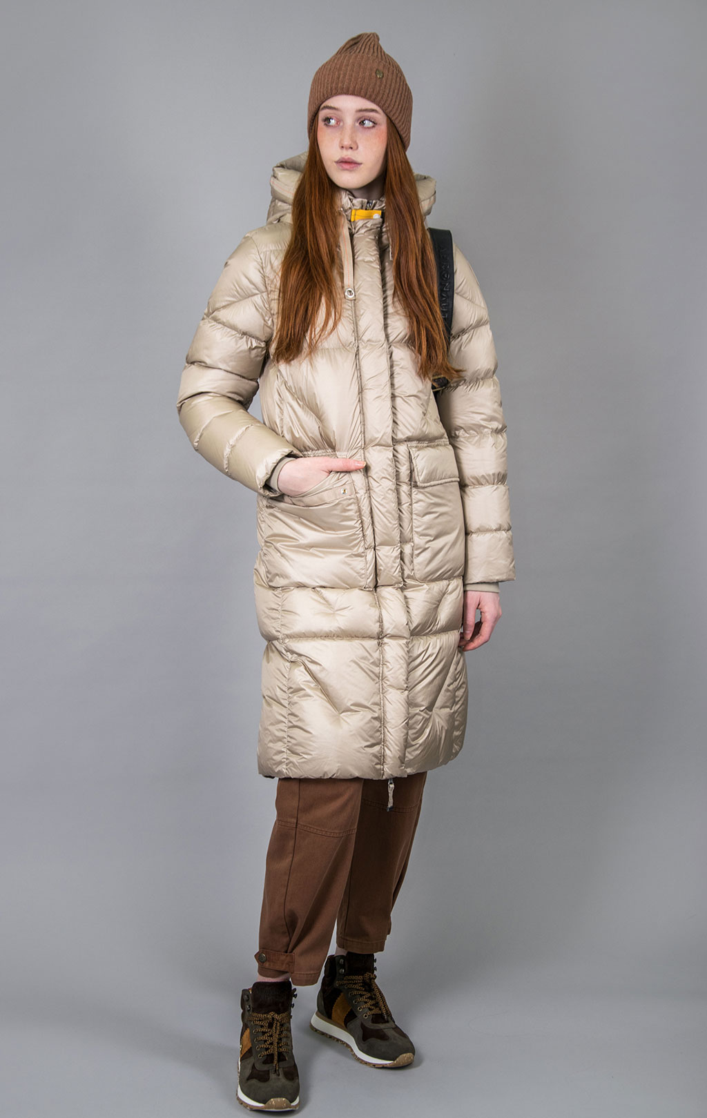 Женское пальто пуховое PARAJUMPERS LEONIE FW 23/24 tapioca 