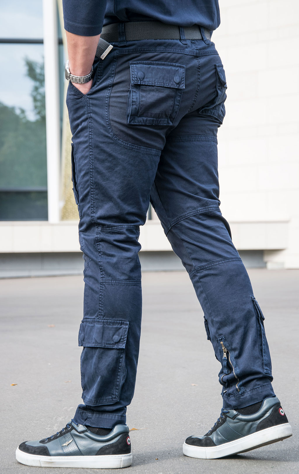 Брюки-карго AERONAUTICA MILITARE ANTI-G плотные FW 23/24/AL dark blue (PA 1557) 