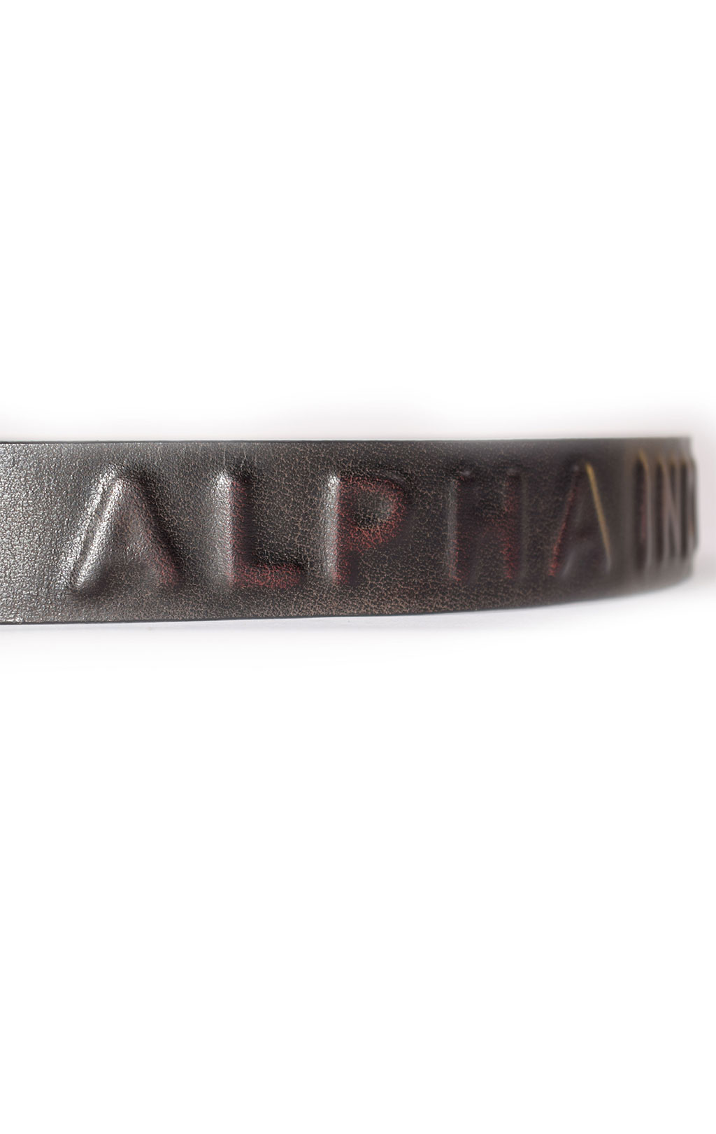 Ремень ALPHA INDUSTRIES 3D BELT кожа black
