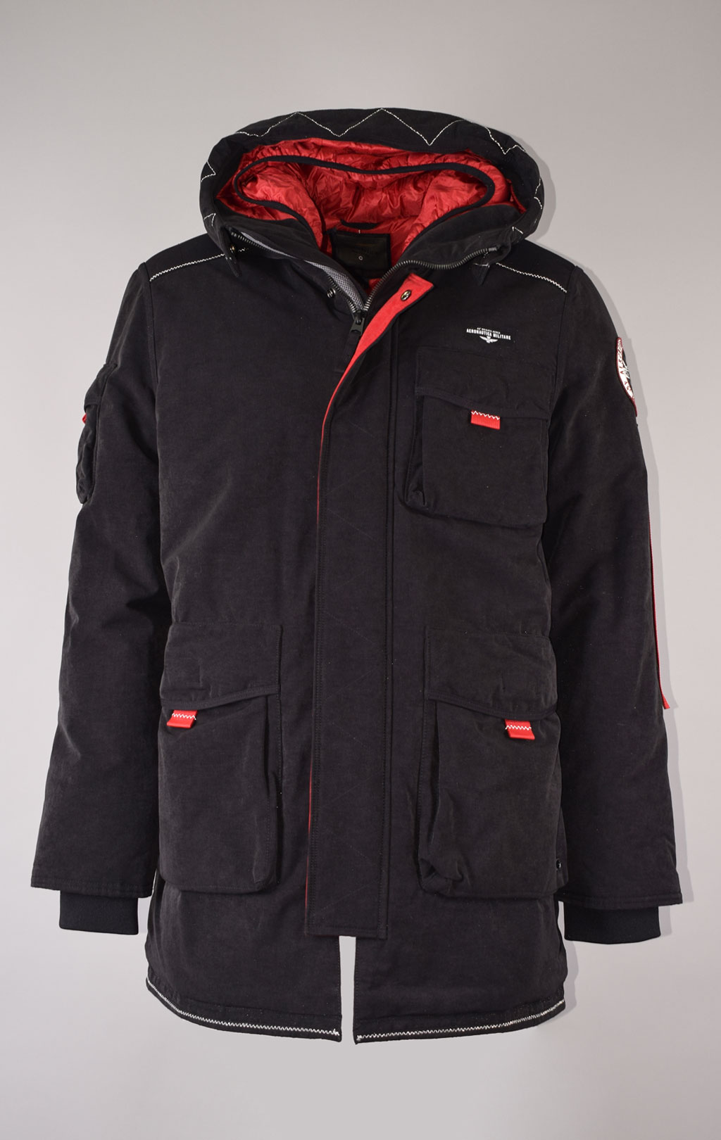 Куртка-парка AERONAUTICA MILITARE big size ANTARCTICA FW 23/24 m/CN jet black (AB 2110) 